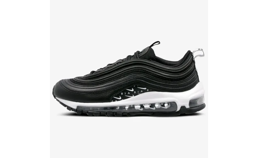 Bstsneaker- Nike Air Max 97 Swoosh Air Logos Black White AR7621-001 