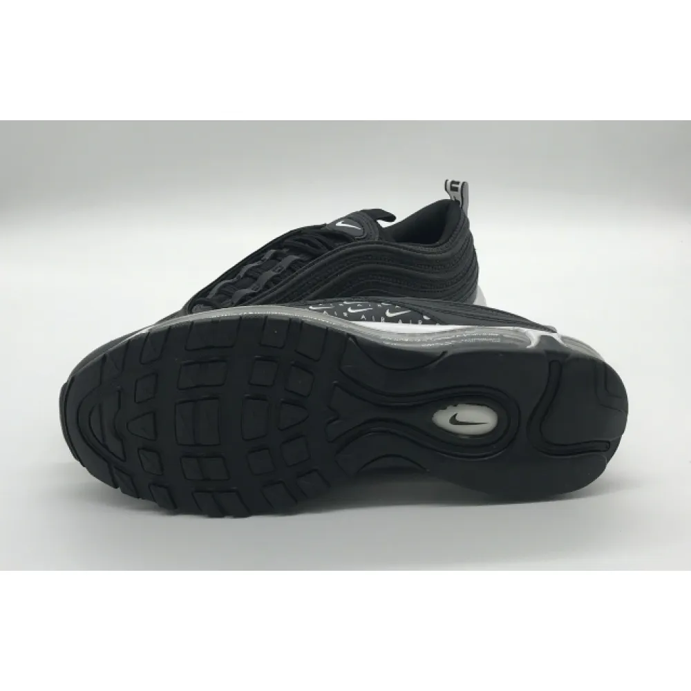 Bstsneaker- Nike Air Max 97 Swoosh Air Logos Black White AR7621-001 