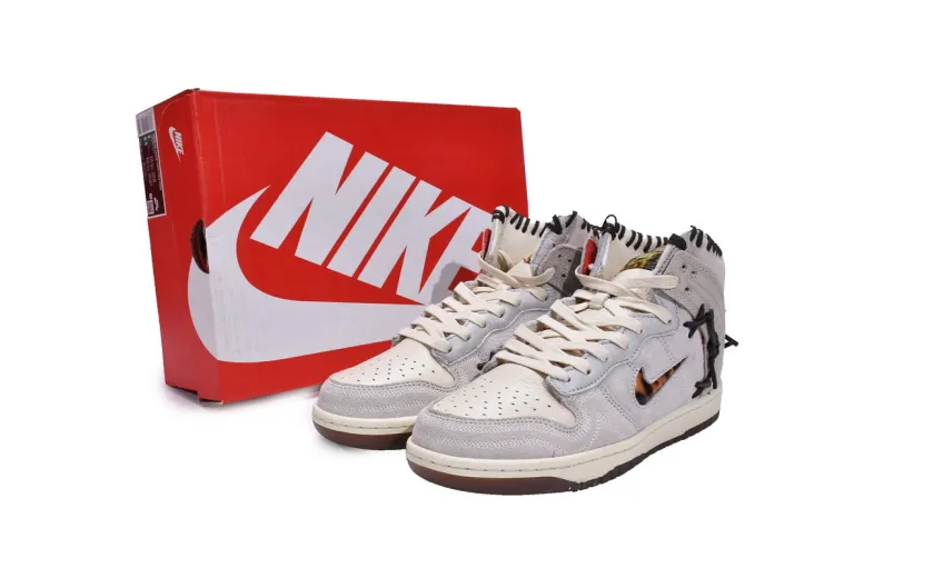 Bstsneaker- Nike Dunk High Bodega Sail Multi (Friends and Family) CZ8125-100 