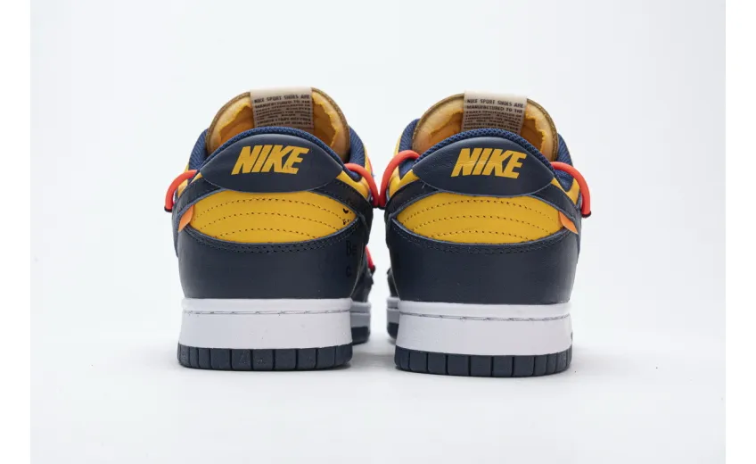 Bstsneaker- Nike Dunk Low Off-White University Gold Midnight Navy CT0856-700 