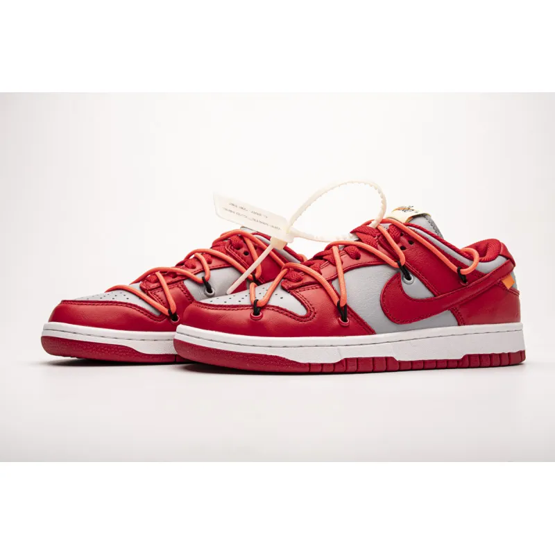 Bstsneaker- Nike Dunk Low Off-White University Red CT0856-600 