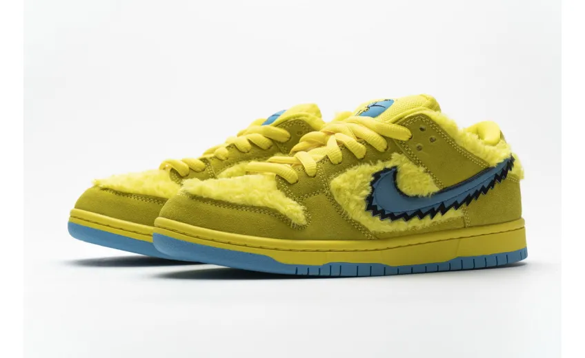 Bstsneaker- Nike SB Dunk Low Grateful Dead Bears Opti Yellow CJ5378-700 