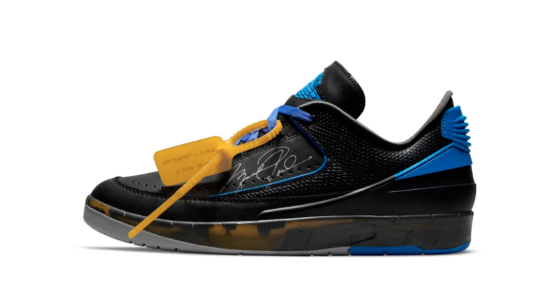 Bstsneaker- Off-White x Air Jordan 2 Low Black Blue DJ4375-004