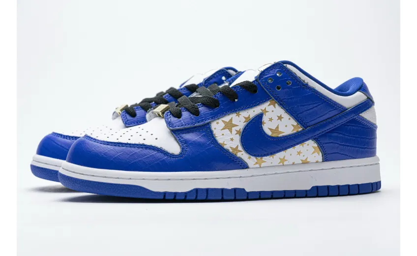 Bstsneaker- Supreme x Nike SB Dunk Low &quot;Blue Stars” DH3228-100  