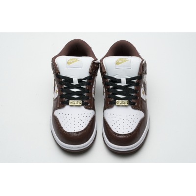 Bstsneaker- Supreme x Nike SB Dunk Low &quot;Brown Stars” DH3228-103  02