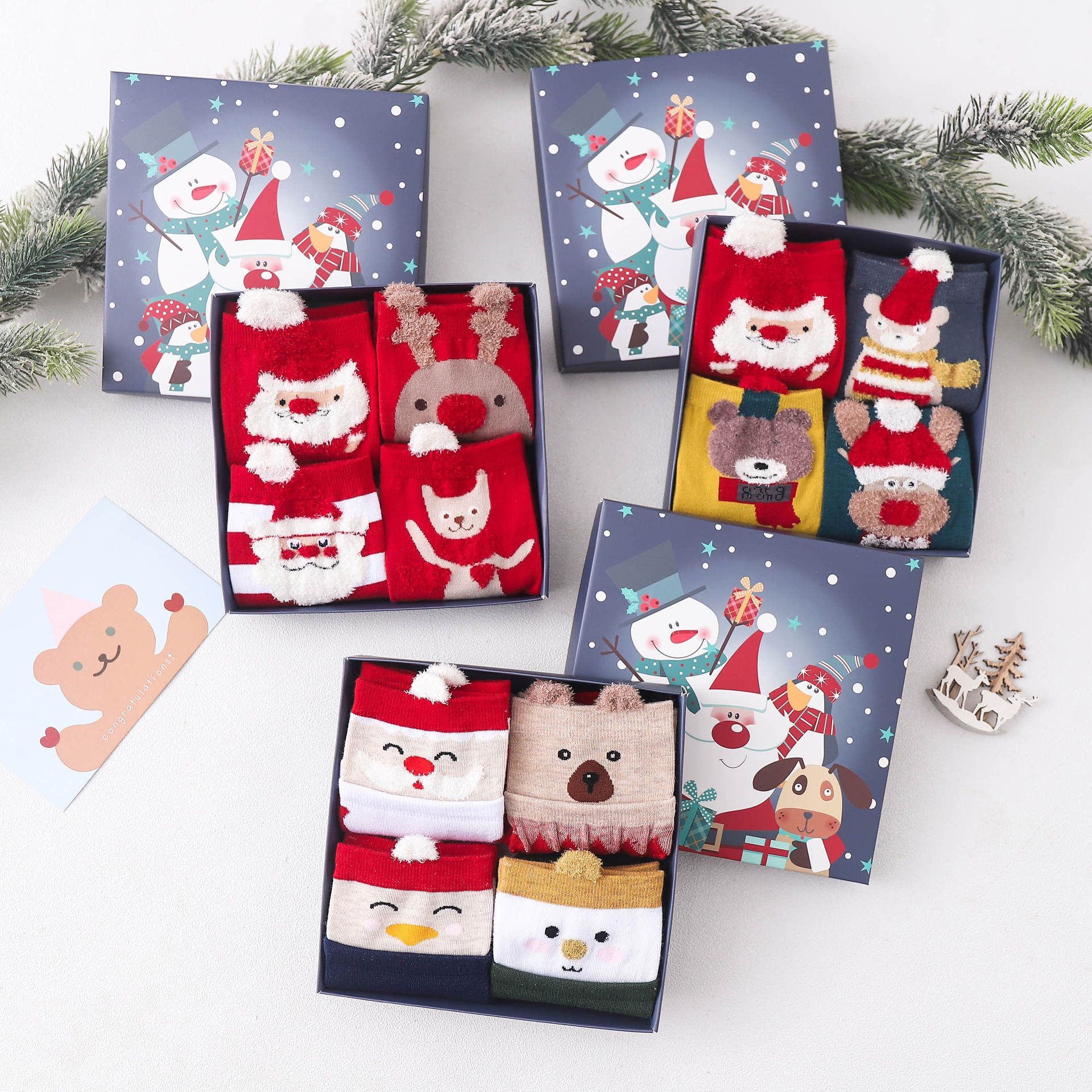 Bstsneaker-Christmas Gift Box Socks (4 pairs of socks)