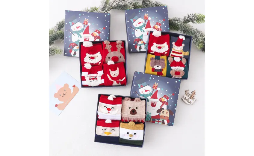 Bstsneaker-Christmas Gift Box Socks (4 pairs of socks)