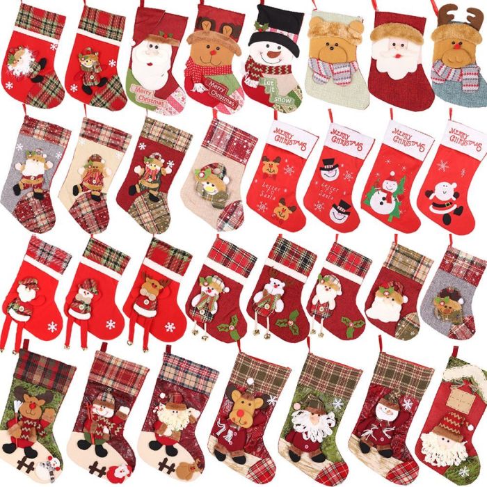 Christmas Stocking/Gift Stocking/Candy Stocking/Christmas Decoration (3 pairs of socks)