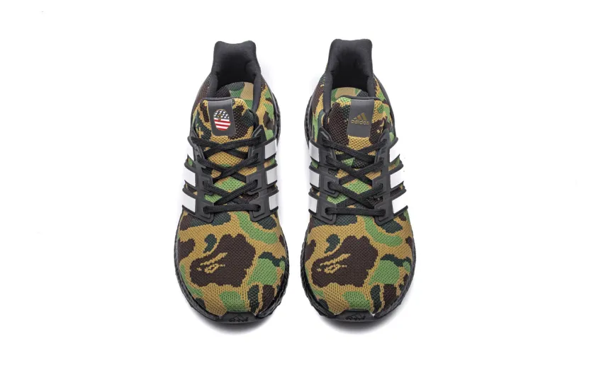 Bstsneaker-Basf Boost Bape x Adidas Ultra Boost 4.0 &quot;1st Camo Green&quot;