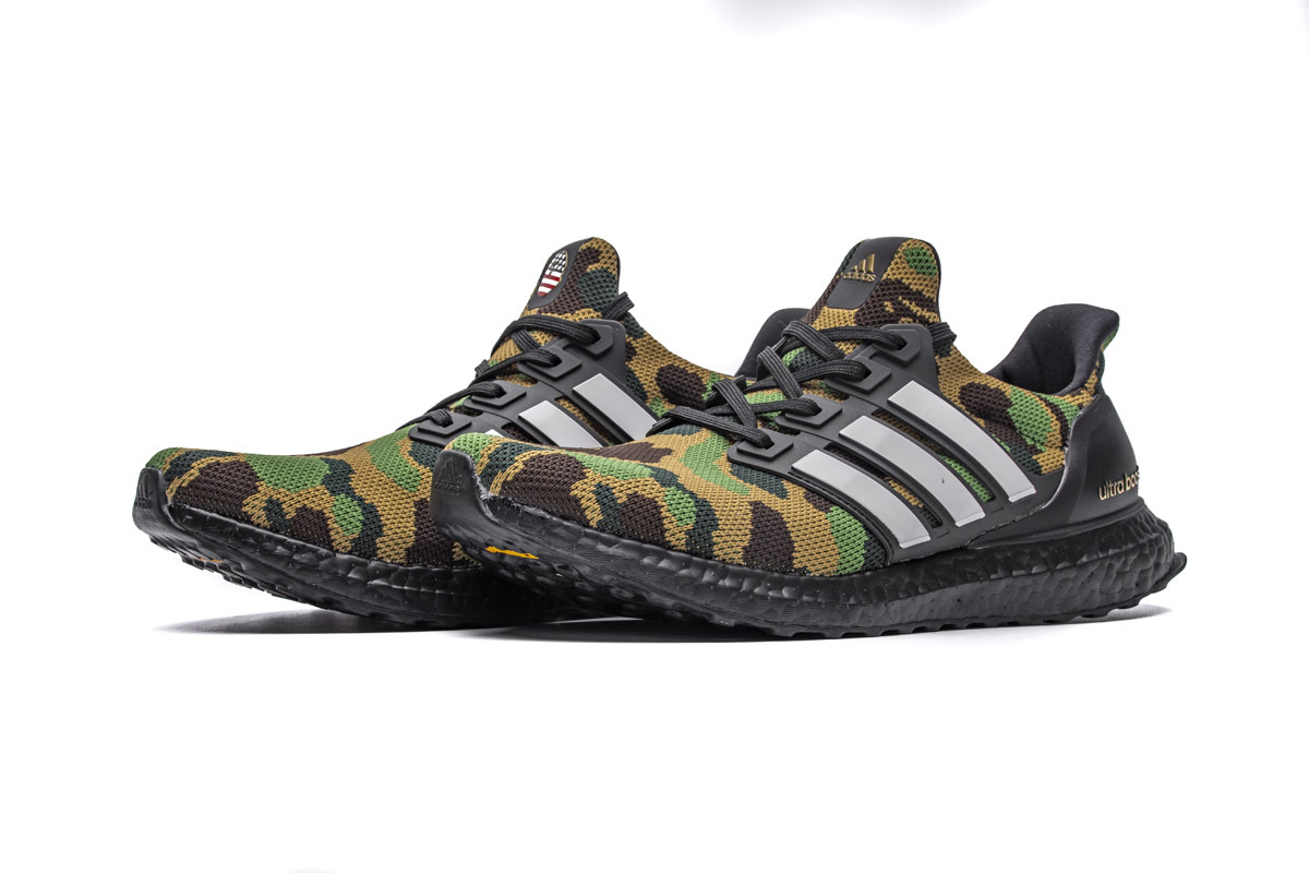 Bstsneaker-Basf Boost Bape x Adidas Ultra Boost 4.0 &quot;1st Camo Green&quot;