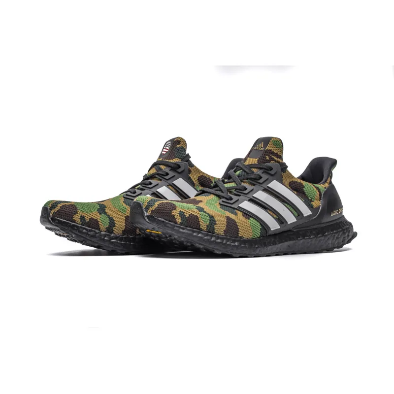 Bstsneaker-Basf Boost Bape x Adidas Ultra Boost 4.0 &quot;1st Camo Green&quot;