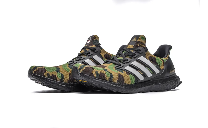 Bstsneaker-Basf Boost Bape x Adidas Ultra Boost 4.0 &quot;1st Camo Green&quot;