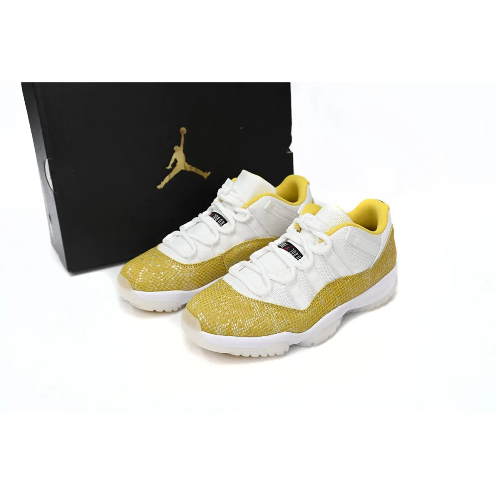  Air Jordan 11 Low WMNS “Yellow Snakeskin” AH7860-107 