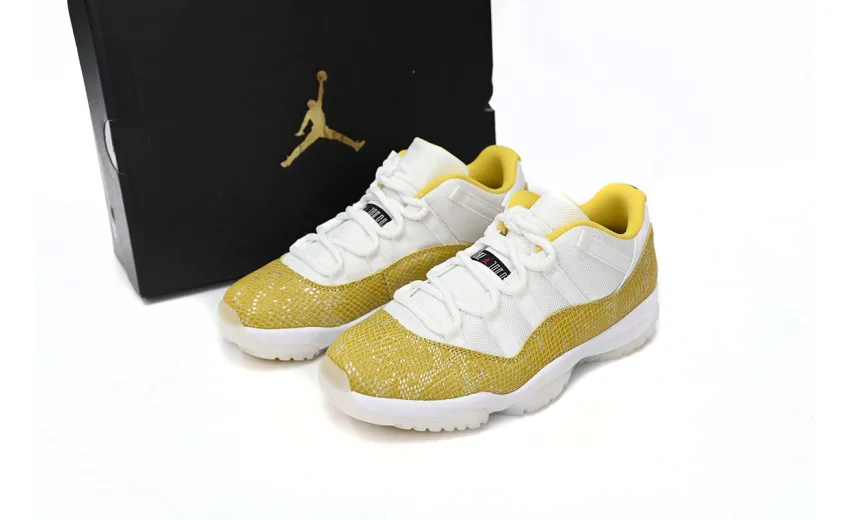  Air Jordan 11 Low WMNS “Yellow Snakeskin” AH7860-107 