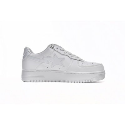 Bstsneaker-{Special Sale} Bapesta Bathing Ape Bape Sta Low White 1H70-191-006 02