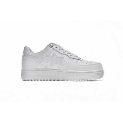 Bstsneaker-{Special Sale} Bapesta Bathing Ape Bape Sta Low White 1H70-191-006 02