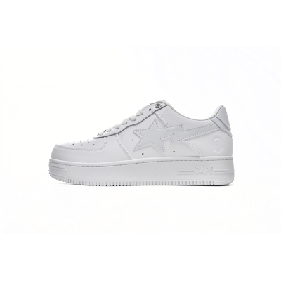 Bstsneaker-{Special Sale} Bapesta Bathing Ape Bape Sta Low White 1H70-191-006 01