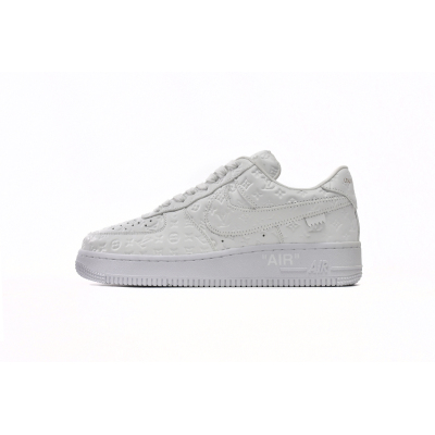  Louis Vuitton x Nike Air Force 1 Triple White  01