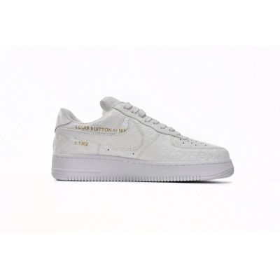  Louis Vuitton x Nike Air Force 1 Triple White  02