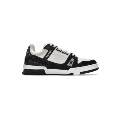  Louis Vuitton LV Trainer Black And White Cloth Cover VL1202  02