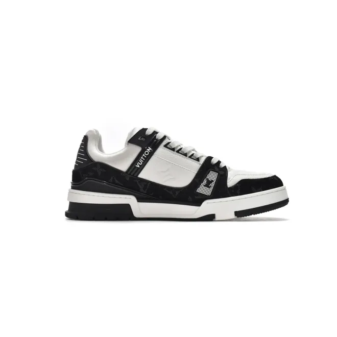 Bstsneaker- Louis Vuitton LV Trainer Black And White Cloth Cover VL1202 