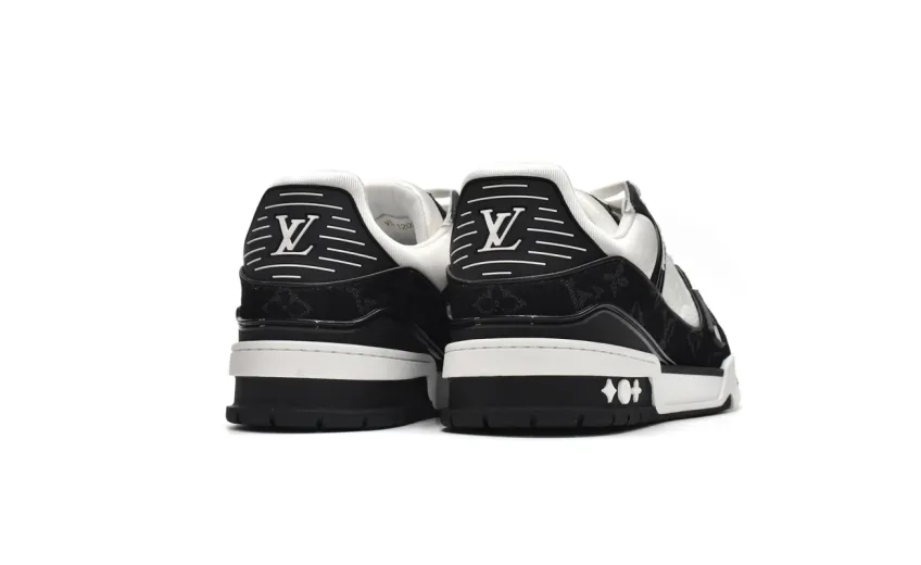 Bstsneaker- Louis Vuitton LV Trainer Black And White Cloth Cover VL1202 