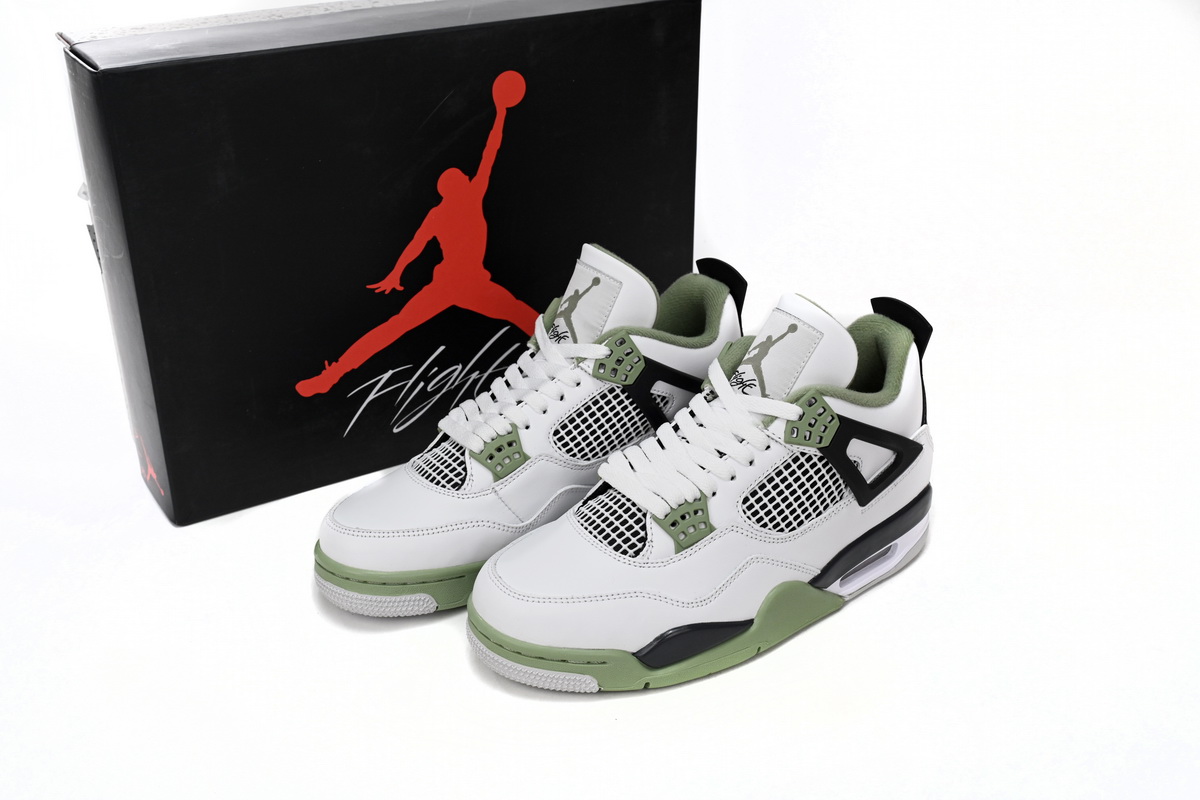 Bstsneaker- Air Jordan 4 Seafoam WMNS Oil Green AQ9129-103  