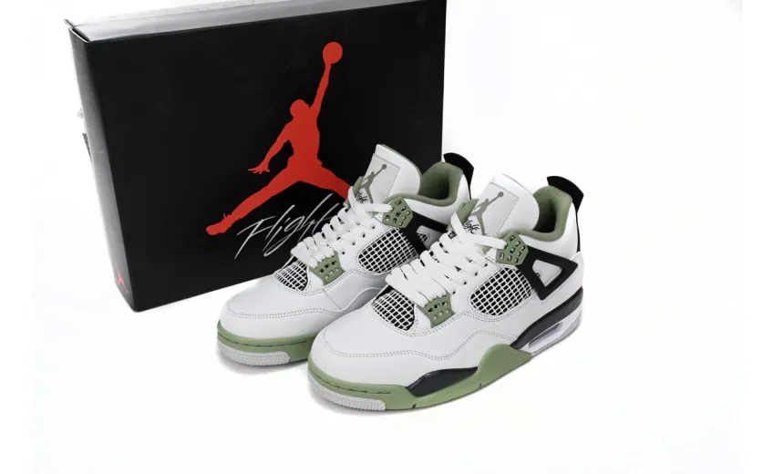 Bstsneaker- Air Jordan 4 Seafoam WMNS Oil Green AQ9129-103  