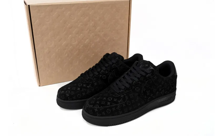 Bstsneaker-Louis Vuitton LV Trainer x Nike Air Force 1 All Black 1A9VD7 