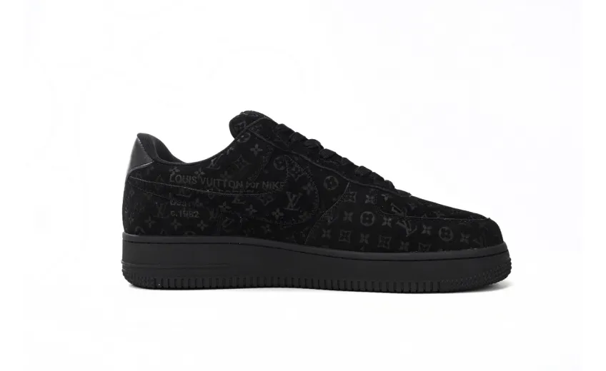 Bstsneaker-Louis Vuitton LV Trainer x Nike Air Force 1 All Black 1A9VD7 