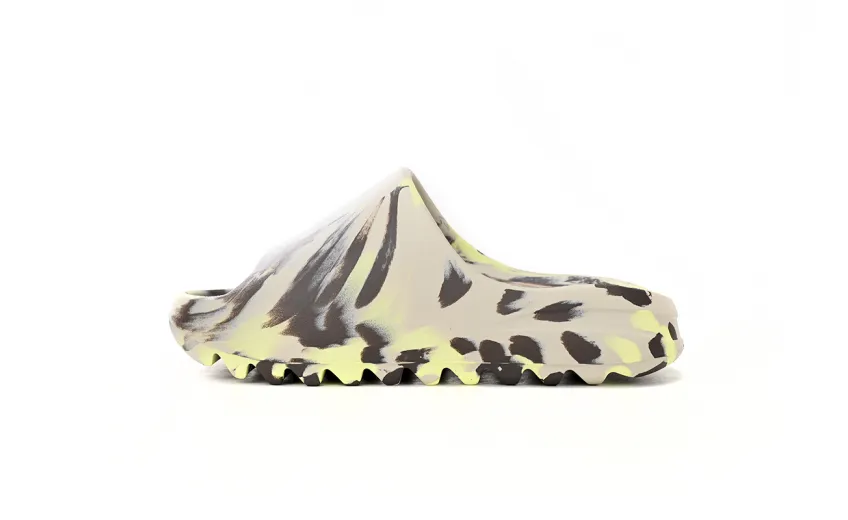 Bstsneaker-Adidas Yeezy Slide Enflame Oil Painting Ink Yellow FZ5899