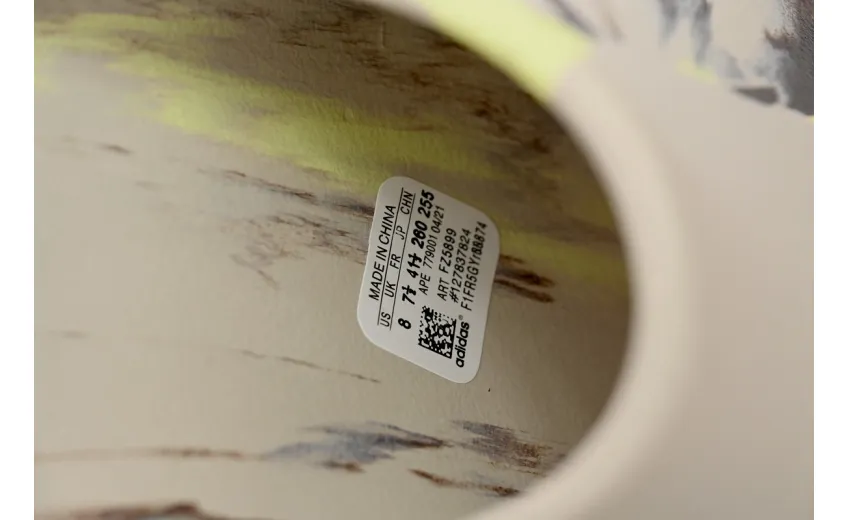 Bstsneaker-Adidas Yeezy Slide Enflame Oil Painting Ink Yellow FZ5899