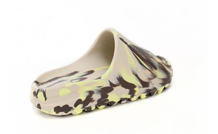 Bstsneaker-Adidas Yeezy Slide Enflame Oil Painting Ink Yellow FZ5899