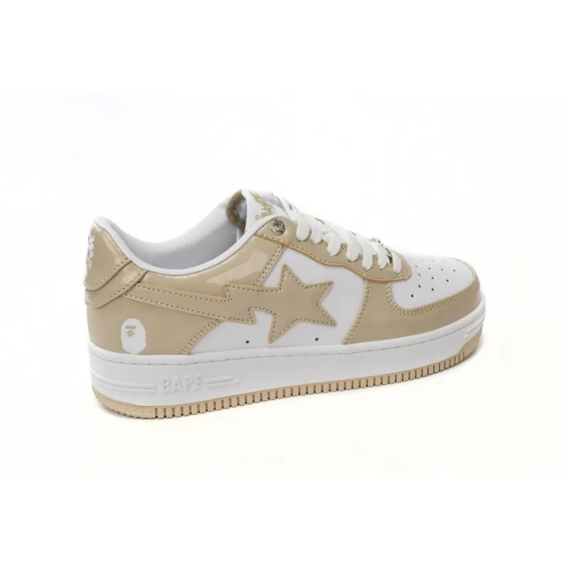 Bstsneaker-{Special Sale} Bapesta A Bathing Ape Bape Sta Low White Brown Mirror Surface 1170 191 022