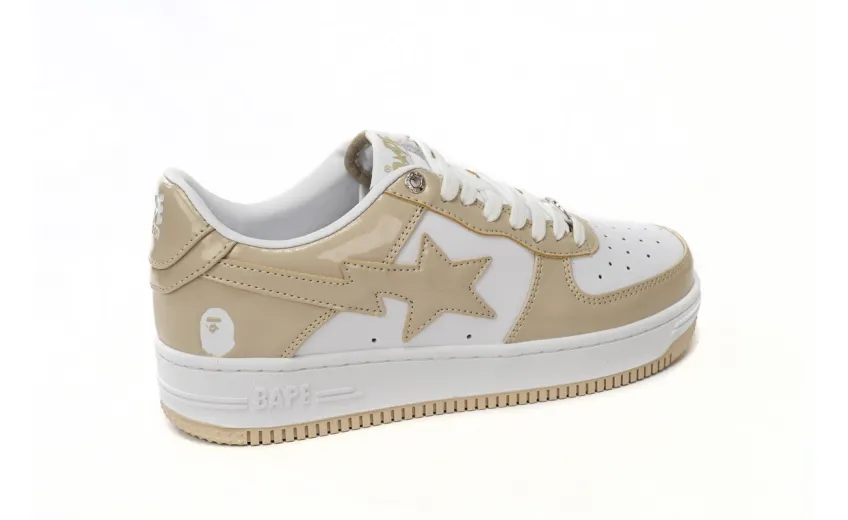 Bstsneaker-{Special Sale} Bapesta A Bathing Ape Bape Sta Low White Brown Mirror Surface 1170 191 022