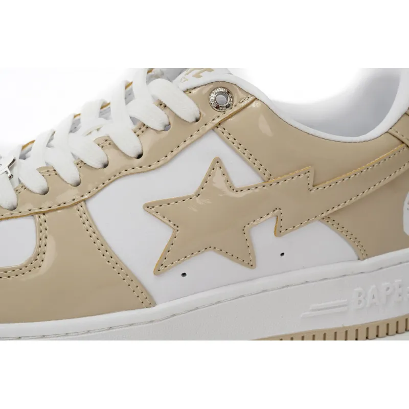 Bstsneaker-{Special Sale} Bapesta A Bathing Ape Bape Sta Low White Brown Mirror Surface 1170 191 022