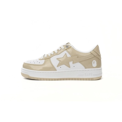 Bstsneaker-{Special Sale} Bapesta A Bathing Ape Bape Sta Low White Brown Mirror Surface 1170 191 022 01