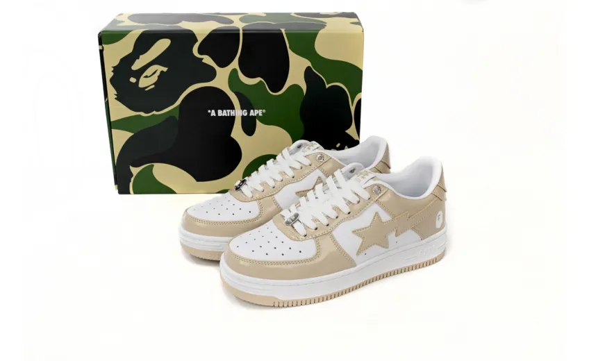 Bstsneaker-{Special Sale} Bapesta A Bathing Ape Bape Sta Low White Brown Mirror Surface 1170 191 022