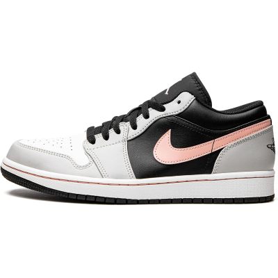 {Special Sale} Jordan 1 Low Black Grey Pink 553558-062