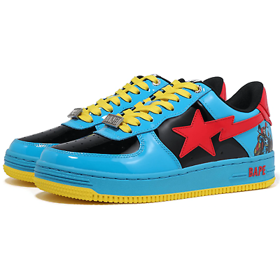 Bstsneaker-A Bathing Ape Bape Sta Marvel Comics Spider-Man Blue 01