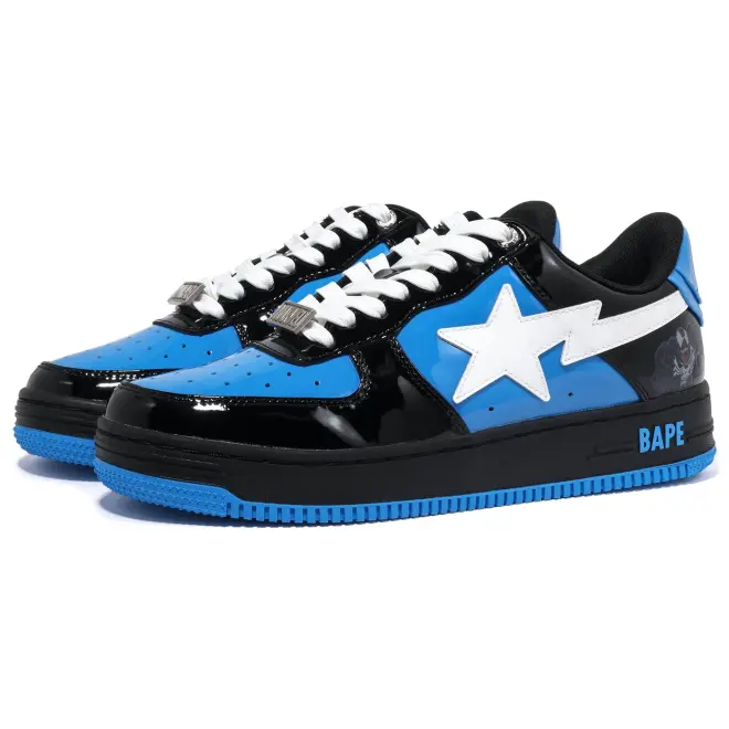 Bstsneaker-A Bathing Ape Bape Sta Marvel Comics Spider-Man Black