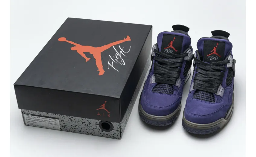 Bstsneaker-Travis Scott x Air Jordan 4 Retro Purple 766302