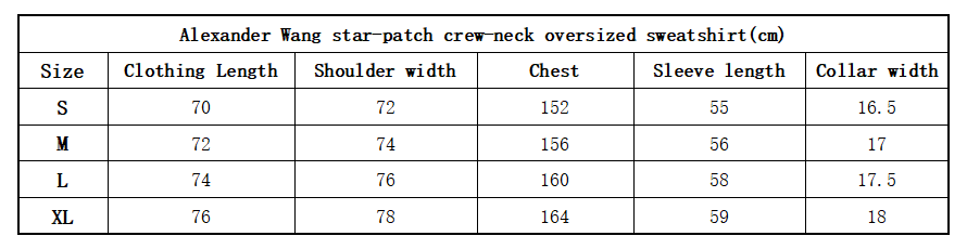 Bstsneaker-Alexander Wang Star-Patch Crew-Neck Oversized Sweatshirt 6CC3231005079