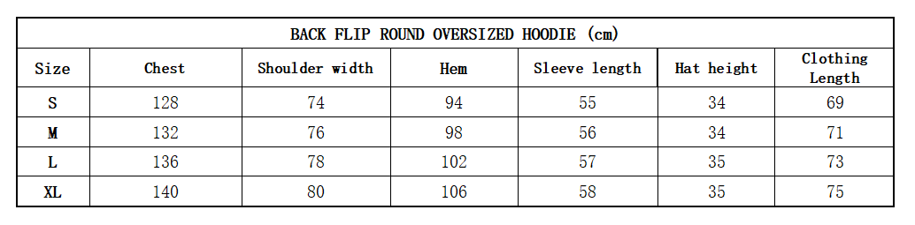 Bstsneaker-Back Flip Round Oversized Hoodie 761458TPVG11070