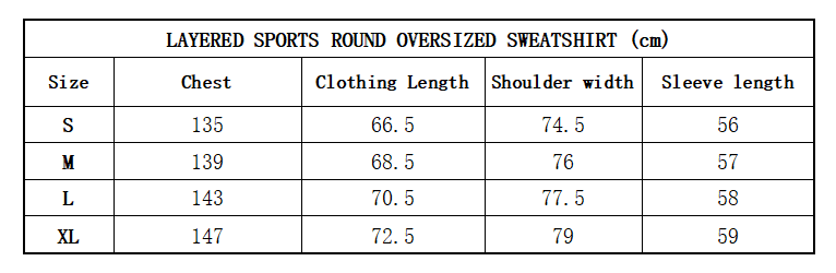 Bstsneaker-Layered Sports Round Oversized Sweatshirt 767860TPVF31070