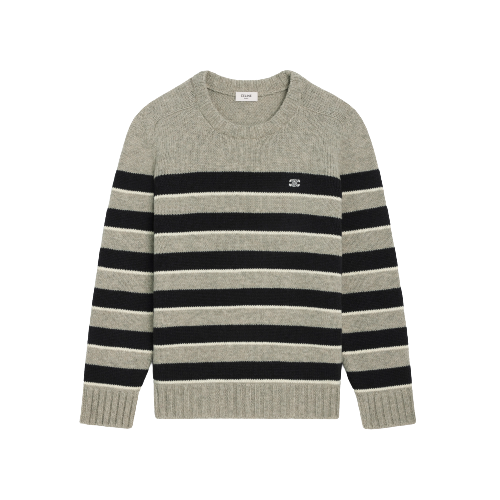 Bstsneaker-Triomphe Crew Neck Striped Sweater 2AE4B896T.06BK