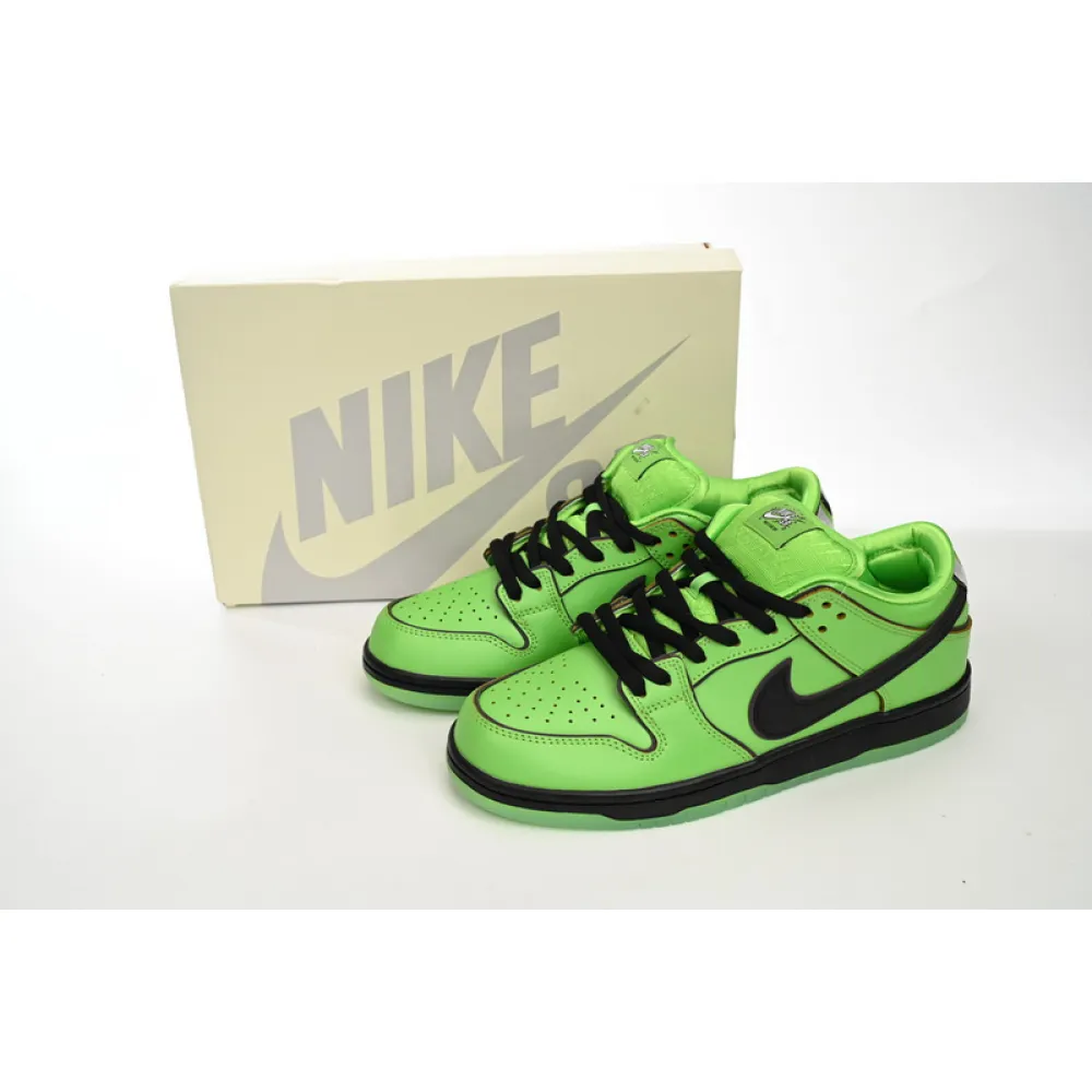 Bstsneaker-The Powerpuff Girls x Nike SB Dunk Low Buttercup FZ8319-300