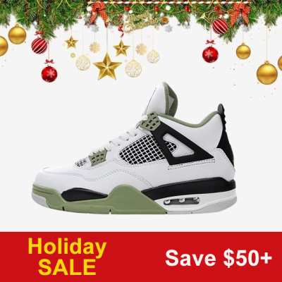 {Holiday Sale} Air Jordan 4 WMNS Oil Green Seafoam AQ9129-103