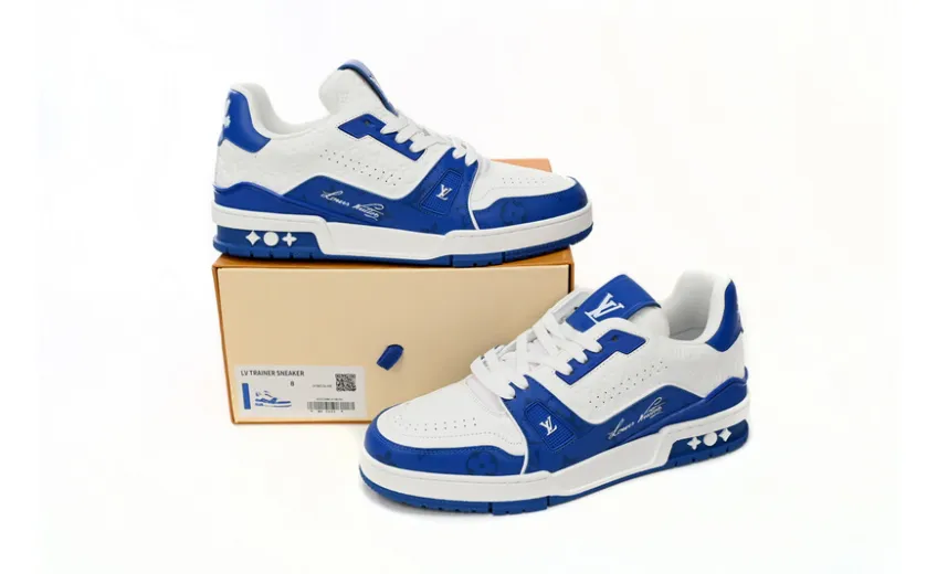 Bstsneaker- Louis Vuitton LV Trainer White Blue 1AANEV
