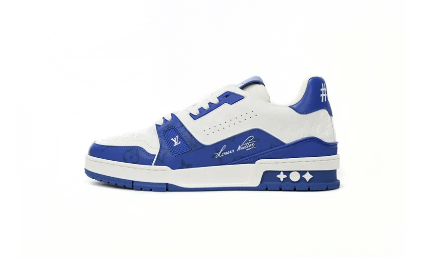 Bstsneaker- Louis Vuitton LV Trainer White Blue 1AANEV
